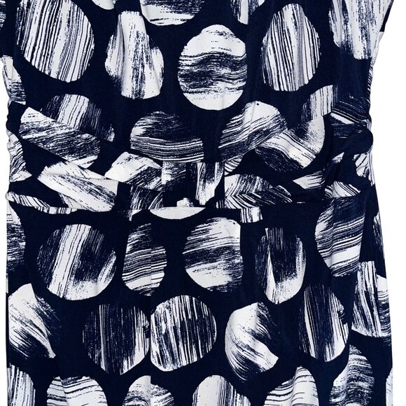 George Navy & White Polka Dot Sleeveless Dress Size 4 Polyester & Spandex - Picture 3 of 10